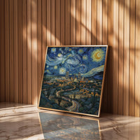 Tucson Arizona Starry Night Wall Art, Van Gogh Print, Travel Gift Home Decor