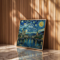 Zurich Switzerland Starry Night Wall Art, Van Gogh Print, Travel Gift Home Decor