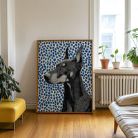 Doberman Modern Wall Art, Pop Art Dog Poster, Canvas Animal Print Gift Decor