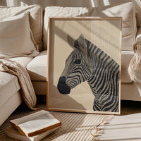Zebra  Polka Dot Wall Art, Pop Art Modern Poster, Canvas Animal Print Gift Decor