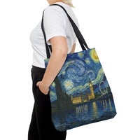 London Starry Night Tote Bag | Van Gogh Style Nightscape