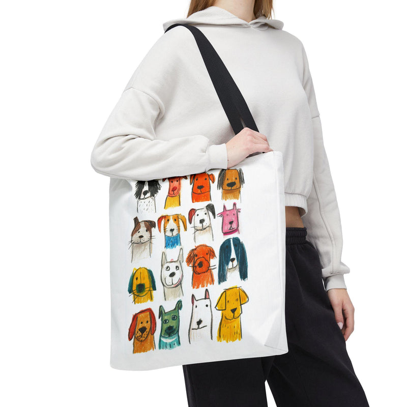 Cute Dogs Tote bags, Colorful Faces,  Pet Lovers