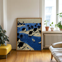 Maldives Wall Art Print, Pop Art Modern Poster Japanese Travel Gift Canvas