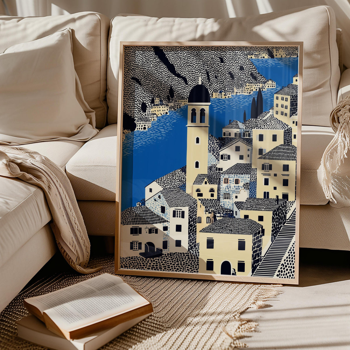 Kotor Montenegro Wall Art Print, Pop Art Modern Poster Japanese Travel Gift Canvas