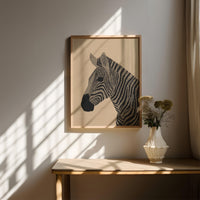 Zebra  Polka Dot Wall Art, Pop Art Modern Poster, Canvas Animal Print Gift Decor