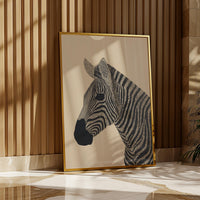 Zebra  Polka Dot Wall Art, Pop Art Modern Poster, Canvas Animal Print Gift Decor