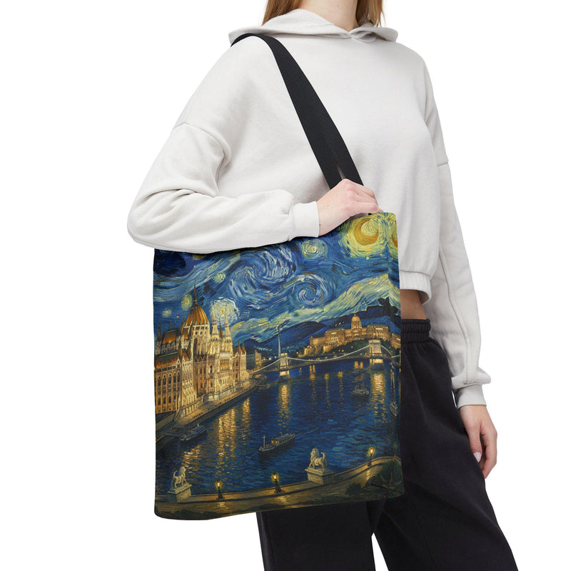 Budapest Tote Bag Starry Night| Van Gogh Style Nightscape Gift
