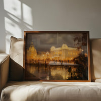 Vienna Wall art Painting, Schonbrunn Painterly Print, Large Size Canvas Travel Gift Home Decor