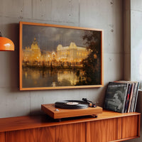Vienna Wall art Painting, Schonbrunn Painterly Print, Large Size Canvas Travel Gift Home Decor