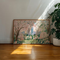 Atlanta Spring Wall Art, Cherry Blossom Floral Georgia Travel Gift Decor Large Print