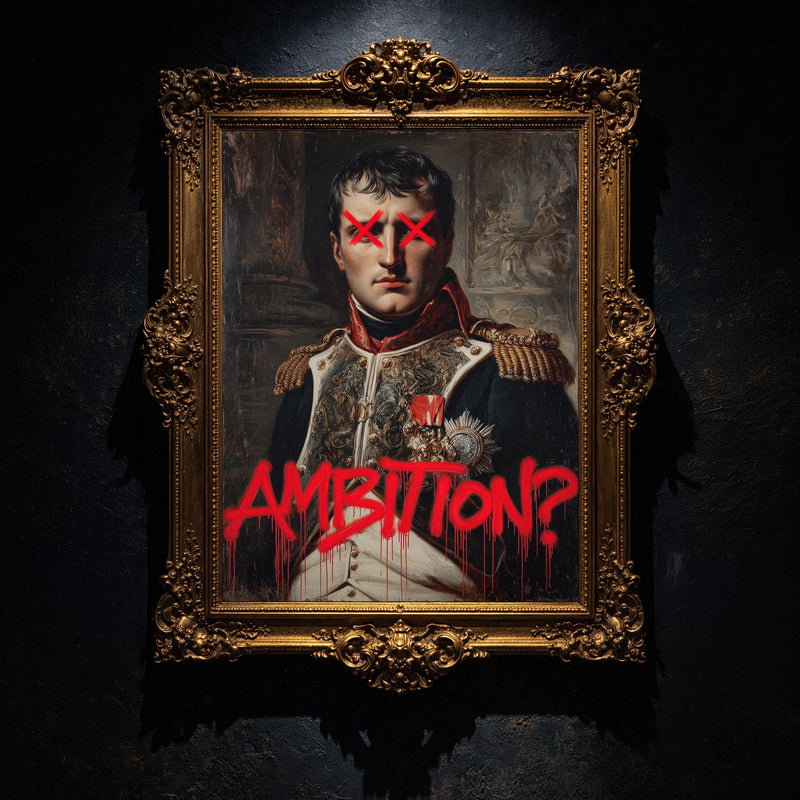 Napoleon Modern Wall art, Classical Oil Painting Graffiti Pop Art Print, Historic Portrait