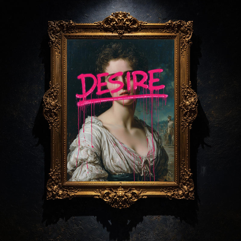 Desire Modern Wall art, Classical Oil Painting Graffiti Pop Art Print, Historic Portrait