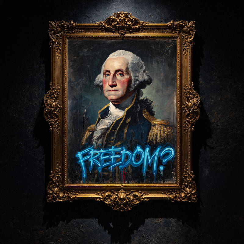 George Washington Modern Wall art, Classical Oil Painting Graffiti Pop Art Print, Historic Portrait