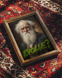 Darwin Modern Wall art, Classical Oil Painting Graffiti Pop Art Print, Historic Portrait