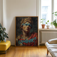 Alexander the Great Modern Wall art, Oil Painting Graffiti Pop Art Print, Historic Portrait
