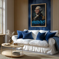 George Washington Modern Wall art, Classical Oil Painting Graffiti Pop Art Print, Historic Portrait