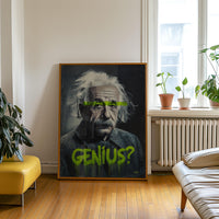 Einstein Portrait Modern Wall art, Classical Oil Painting Graffiti Pop Art Print, Historic