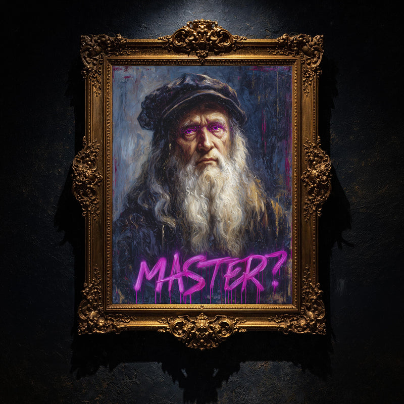 Davinci Portrait Modern Wall art, Classical Oil Painting Graffiti Pop Art Print Historic