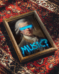 Mozart Modern Wall art, Classical Oil Painting Graffiti Pop Art Print, Historic Portrait