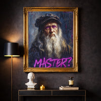 Davinci Portrait Modern Wall art, Classical Oil Painting Graffiti Pop Art Print Historic