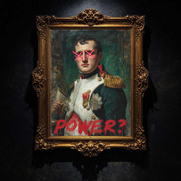 Napoleon Power Modern Wall art, Classical Oil Painting Graffiti Pop Art Print, Historic Portrait