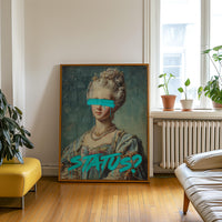 Status Modern Wall art, Classical Oil Painting Graffiti Pop Art Print, Historic Portrait
