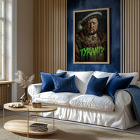 King Henry Modern Wall art, Tyrant Oil Painting Graffiti Pop Art Print, Historic Portrait