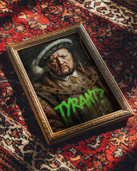 King Henry Modern Wall art, Tyrant Oil Painting Graffiti Pop Art Print, Historic Portrait