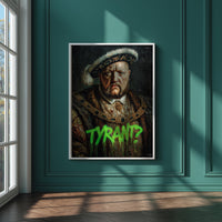 King Henry Modern Wall art, Tyrant Oil Painting Graffiti Pop Art Print, Historic Portrait