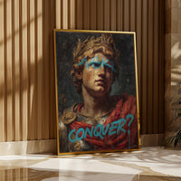 Alexander the Great Modern Wall art, Oil Painting Graffiti Pop Art Print, Historic Portrait