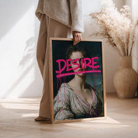 Desire Modern Wall art, Classical Oil Painting Graffiti Pop Art Print, Historic Portrait