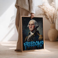 George Washington Modern Wall art, Classical Oil Painting Graffiti Pop Art Print, Historic Portrait