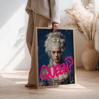 Queen Marie Antoinette Modern Wall art, Oil Painting Graffiti Pop Art Print, Historic Portrait