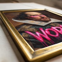 Shakespeare Modern Wall art, Classical Oil Painting Graffiti Pop Art Print, Historic Portrait