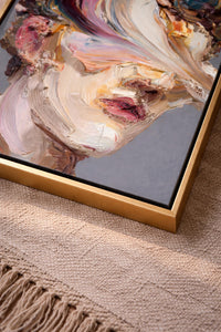 Abstract Face Portrait Wall Art, Oil Painting Print, Minimal Scandinavian Home Decor Modern Canvas