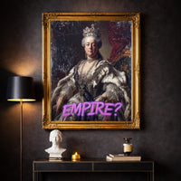 Catherine Great Modern Wall art, Empire Oil Painting Graffiti Pop Art Print, Historic Portrait