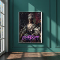 Catherine Great Modern Wall art, Empire Oil Painting Graffiti Pop Art Print, Historic Portrait