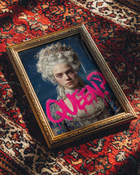 Queen Marie Antoinette Modern Wall art, Oil Painting Graffiti Pop Art Print, Historic Portrait