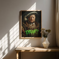 King Henry Modern Wall art, Tyrant Oil Painting Graffiti Pop Art Print, Historic Portrait
