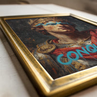 Alexander the Great Modern Wall art, Oil Painting Graffiti Pop Art Print, Historic Portrait
