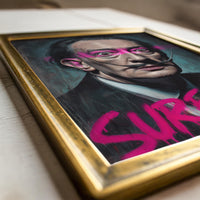 Dali Modern Wall art, Surreal Oil Painting Graffiti Pop Art Print, Historic Surreal Portrait