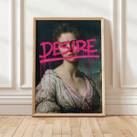 Desire Modern Wall art, Classical Oil Painting Graffiti Pop Art Print, Historic Portrait