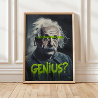Einstein Portrait Modern Wall art, Classical Oil Painting Graffiti Pop Art Print, Historic