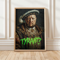 King Henry Modern Wall art, Tyrant Oil Painting Graffiti Pop Art Print, Historic Portrait