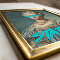 Status Modern Wall art, Classical Oil Painting Graffiti Pop Art Print, Historic Portrait