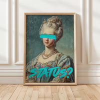 Status Modern Wall art, Classical Oil Painting Graffiti Pop Art Print, Historic Portrait