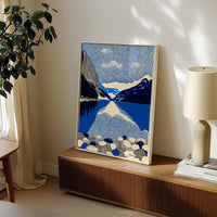 Lake Louise Wall Art, Banff National Park Print, Canada Modern Poster Travel Gift Canvas