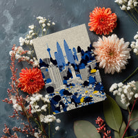 Kuala Lumpur Malaysia Greeting Card, Scandinavian Style Minimal Travel Illustration Blank Card Art Gift