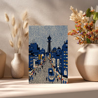 Osaka Japan Greeting Card, Scandinavian Style Minimal Travel Illustration Blank Card Art Gift