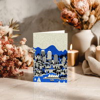 Vancouver Canada Greeting Card, Scandinavian Style Minimal Travel Illustration Blank Card Art Gift